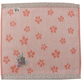 Keisui Towel, Handkerchief, Handkerchief, Mini, Cotton, Kyoto Seiyan Embroidered (5-storied Pagoda, Pink)