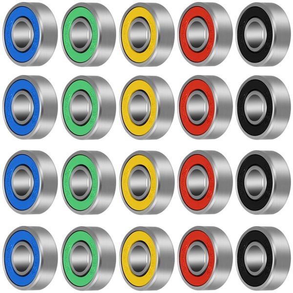 CODIRATO Pack of 20 608RS Ball Bearings Carbon Steel Roller