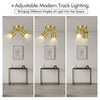 2 Light Track Lighting Fixtures Ceiling, Gold Round Directional Ceiling