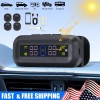 Car Wireless Solar TPMS LCD Tire Pressure Monitoring System +