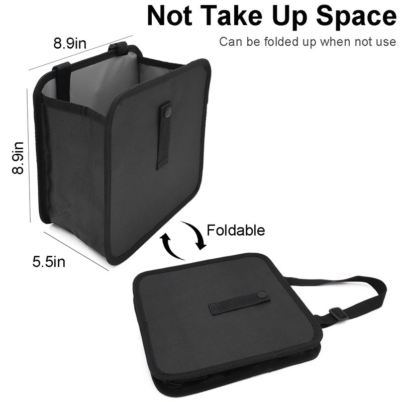 Foldable Car Trash Can HADEEONG Hanging Automotive Garbage Can Car