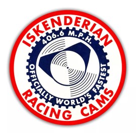 Stickershack ISKENDARIEN 406.6 M.P.H.  Racing Cams drag racing NHRA Hot Rod decal sticker