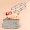Healvian Handbags Metal Chains Bag Chain with Rhinestone Chain Handbag