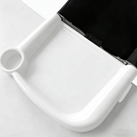 LuQiBabe Portable Baby Dining Tray Compatible with Ingle-sina Fast Table Chair Fits 6–36 Months Babies, BPA-Free Plastic & Dishwasher Safe, Mess-Free & Deep Edge Spill Guard, Home & Travel Use - White