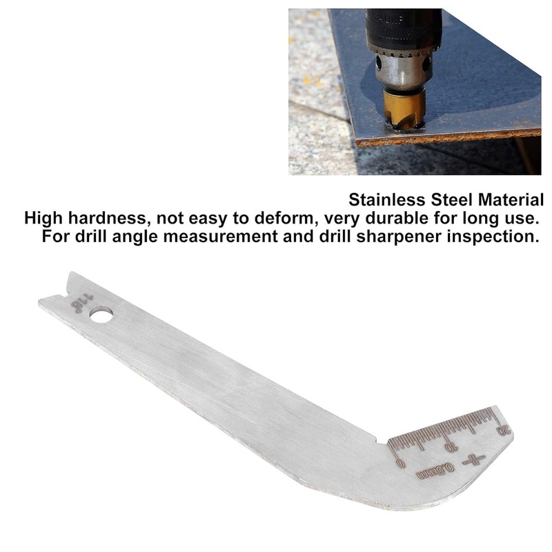 Walfront 2Pcs Drill Bit Angle 118 Degree Metal Blade Measurement
