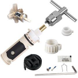 PLISPARK Universal 1222 Cartridge Kit for Moen 1222 Replacement Cartridge with Removal Tool 104421 and Handle Adapter 116653, Easy Install for Moen Posi Temp Shower Repair（1 Pack）