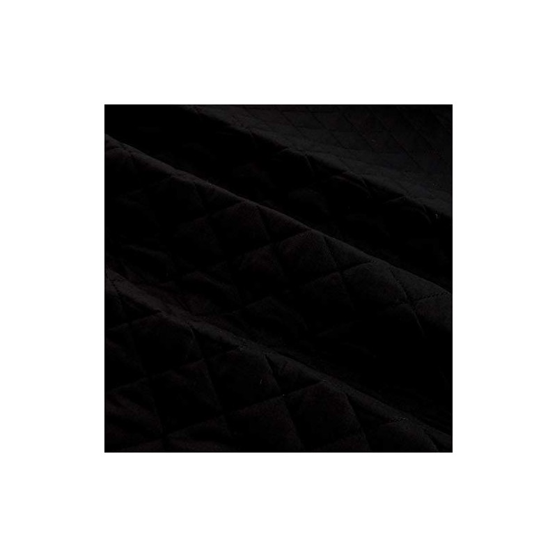 Double-Sided Quilted Broadcloth Black, Fabric by the Yard