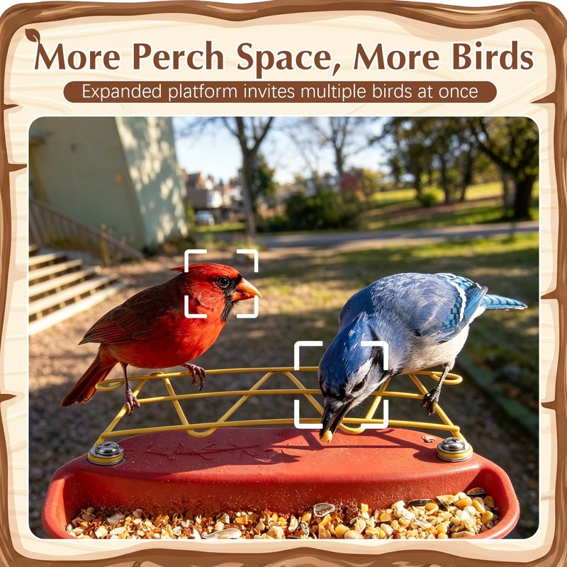 Feekoon Metal Perch Extender Compatible with Bird Buddy Bird Feeder