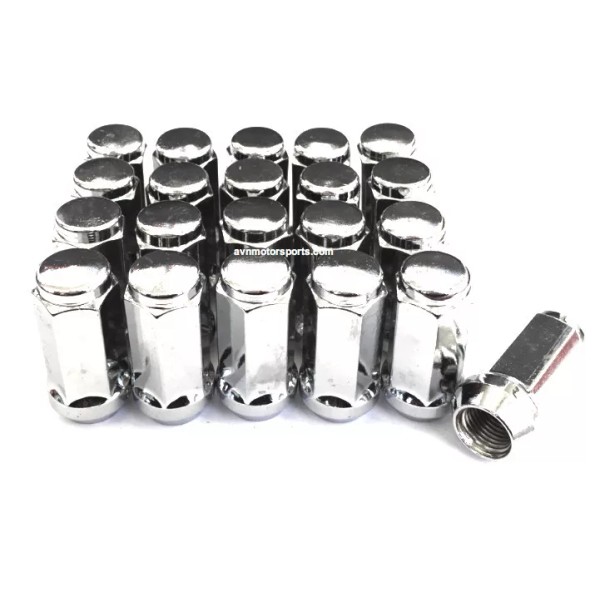 EXC 24 LUG NUTS CHROME 9/16 ACORN STYLE 9/16" 9