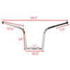 XFMT Chrome 14" Rise Ape Hangers Bars 1-1/4" Handlebars For