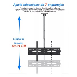 Unbranded Soporte De Pared Techo Para Pantalla Tv/monitor De 40 A 70