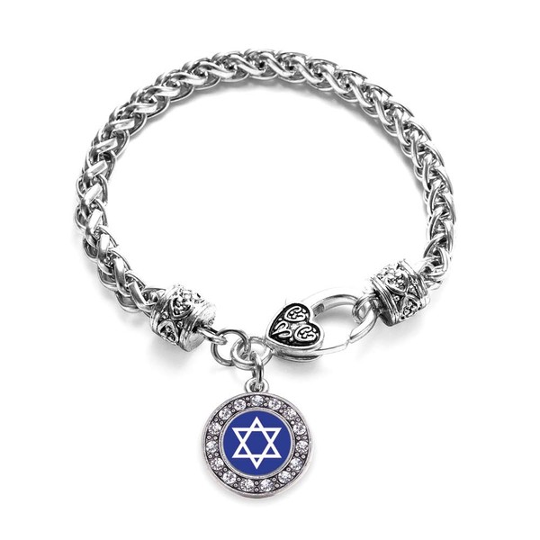 Inspired Silver - Star of David - Silver Braided Bracelet