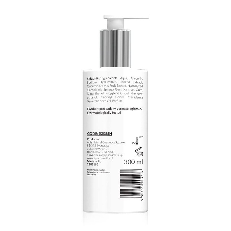 APIS Smoothing Hydro Gel Facial Toner with Hyaluronic Acid, Cucumber,