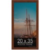 wallsthatspeak 20x35 Dark Walnut Rustic Pine Picture Frame for Puzzles