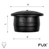 FUX Pack of 10 Blind Plugs Cover Caps for Drill