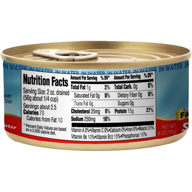 Gefen Solid White Albacore Tuna in Water 6oz (6 Pack),