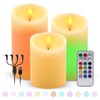 ALED LIGHT Rechargeable Candles Flickering with Remote,Flameless Candles Built-in Rechargeable