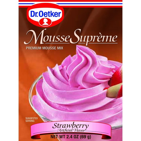 Dr. Oetker Strawberry Mousse, 2.4-Ounce (Pack of 6)