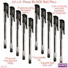 CLARO Lucky Ballpoint Pens, BLACK, 0.7mm Fine Point, Pack of