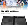 2 Pcs BBQ Mesh Grill Bags Reusable Glass Fibre Heat