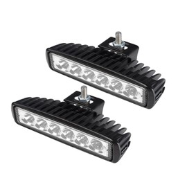 AutoGo LED Work Light, 18 W, 6 LED Work Light, LED Light Bar, Narrow Angle Type, 6-Series 10 - 30 V DC Compatible (12 V / 24 V Compatible), Waterproof, Dustproof, Shockproof, Long Life, Off-Road