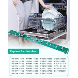WD21X31910 WD21X23461 User Interface Control Board Fit for GE Dishwasher, Dishwasher User Interface Assembly Replaces AP7204355 WD21X10499 WD21X10502 WD21X10503
