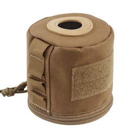 AOUTACC Tactical Roll Paper Storage Bag,Toilet Roll Paper Storage Holder with Molle Mounting Strap,Tissue Cover Organizer for Outdoor Camping,Hiking,Tactical Game-Brown