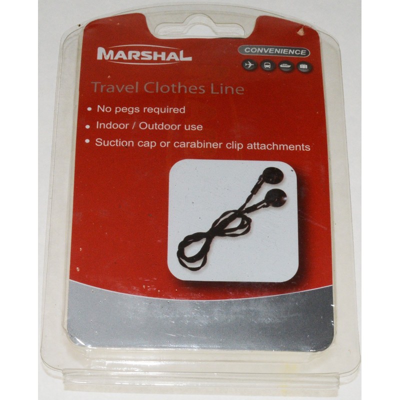 Travel Clothes Line with Suction Cap By Marshal