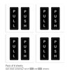 dealzEpic - PULL and PUSH Stickers - Black Self Adhesive