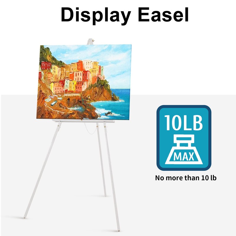 Falling in Art 65" A-Frame Tripod Easel Stand, Wooden Display