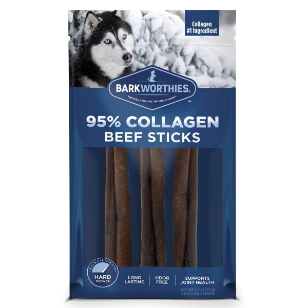Barkworthies Natural Collagen Dog Chews 6 Inch Beef Flavor 2