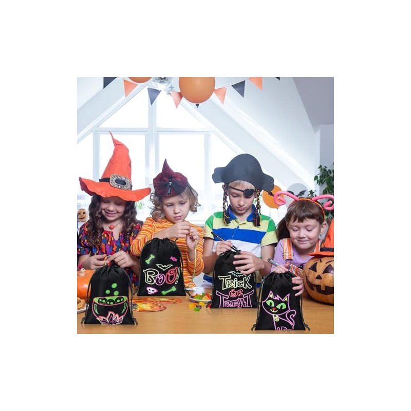 Honoson 24 Piezas Bolsas de Halloween 7.09 x 5.12 Pulgadas