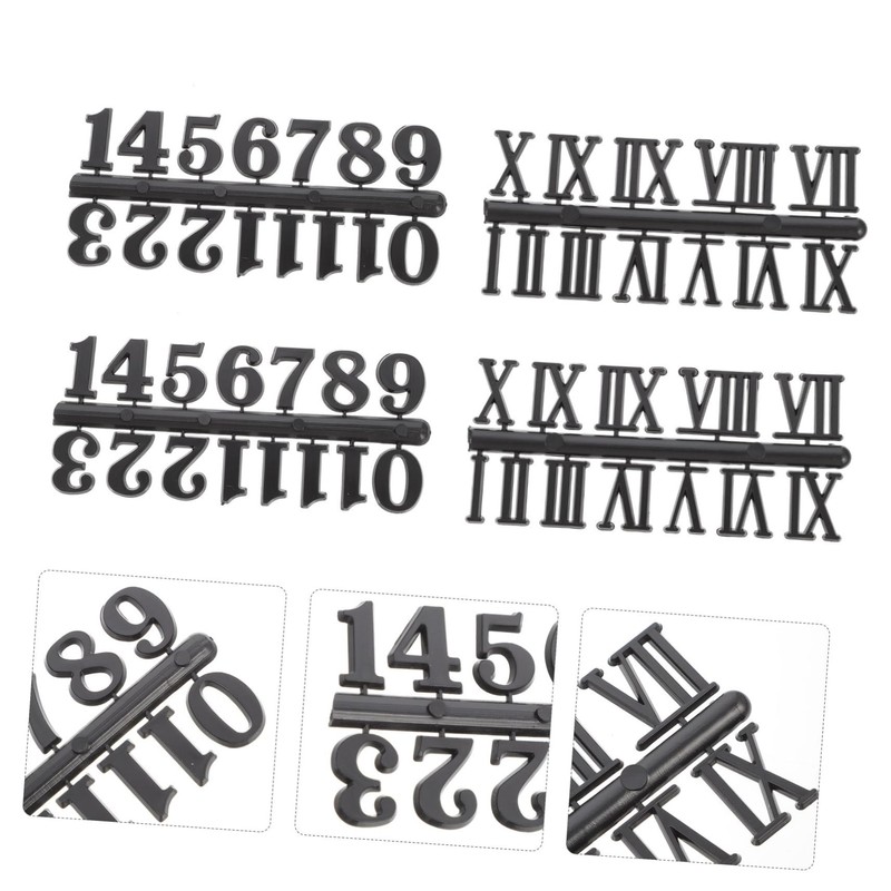 COHEALI 6pcs Clock Making Parts DIY Arabic Roman Numerals for