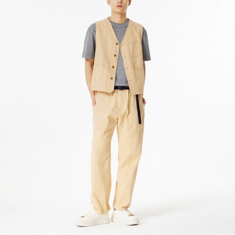 JAJU [JAJU/자주] 유니 버튼 베스트_베이지 [JAJU] Uni Button Vest_Beige