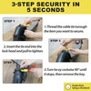 20 Inch Zip Tie Lock Keyed Alike, Adjustable Cable Lock