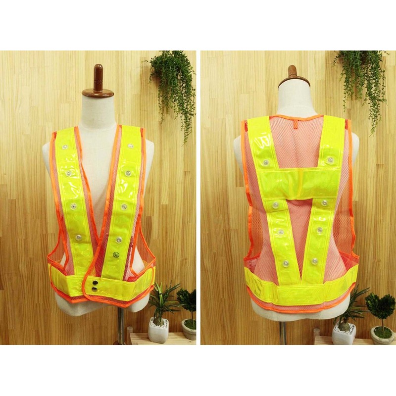 Shosei Sangyo Flash Safety Vest Orange x Yellow S-01