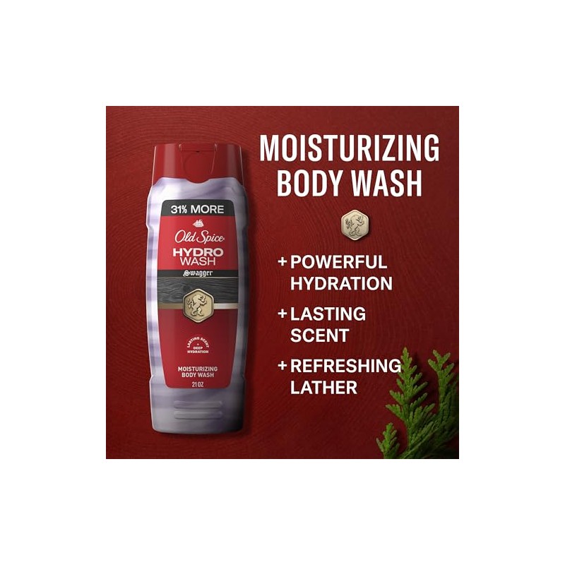 Old Spice Body Wash for Men Moisturizing Hydro Wash, Swagger