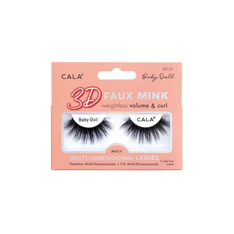 CALA - "3D Faux Mink" pestañas postizas ultraligeras y multidimensionales
