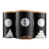 Cooks Professional Kitchen Storage Set | 3-Piece Ribbed with Bamboo