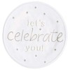 Mud Pie Celebrate You Dinner Plate, White, 11 1/2" dia