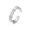 Ticome Sterling Silver Toe Rings for Women White Gold Plated