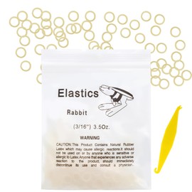 VEGCOO 1000 Pcs Orthodontic Elastic Rubber Bands, 3/16", Braces Teeth with 10 Pcs Placers Braces Teeth Accessory, Dental Orthodontic Elastics Dentist Braids Braces Teeth Gap (Pinguin)