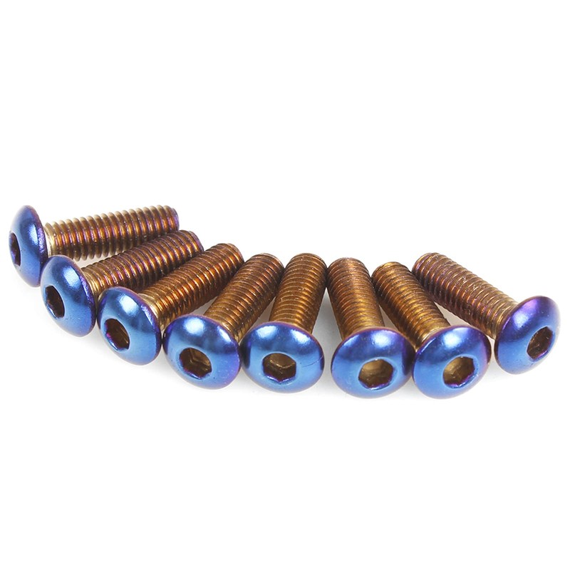 RASTP Steering Wheel Screw Kit,8Pcs (Roast Blue, Style2)