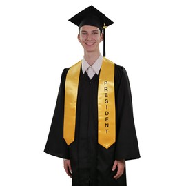 CLERKMANS Unisex Class Officer Graduation Stoles, Pointed Class Leadership Stoles – President