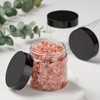 TUZAZO 48 Pack 4 Oz Plastic Jars with Black Lids