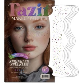 Fazit - Parches de maquillaje brillantes - Manchas rociadas - Accesorios de maquillaje con purpurina para mujer - Brillo cosmético para la cara