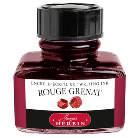 Jacques Herbin 13029T - 30ml Bottle of Ink for Fountain Pens and Rollerball Pens - Rouge Grenat