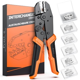 Preciva 6 Piece Crimping Pliers Set for Insulated and Uninsulated Cable Connectors, Heat Shrink Tubes, Wire Insulated Flat Connectors - Crimping Pliers, Wire End Ferrule Pliers - Crimping Tool with
