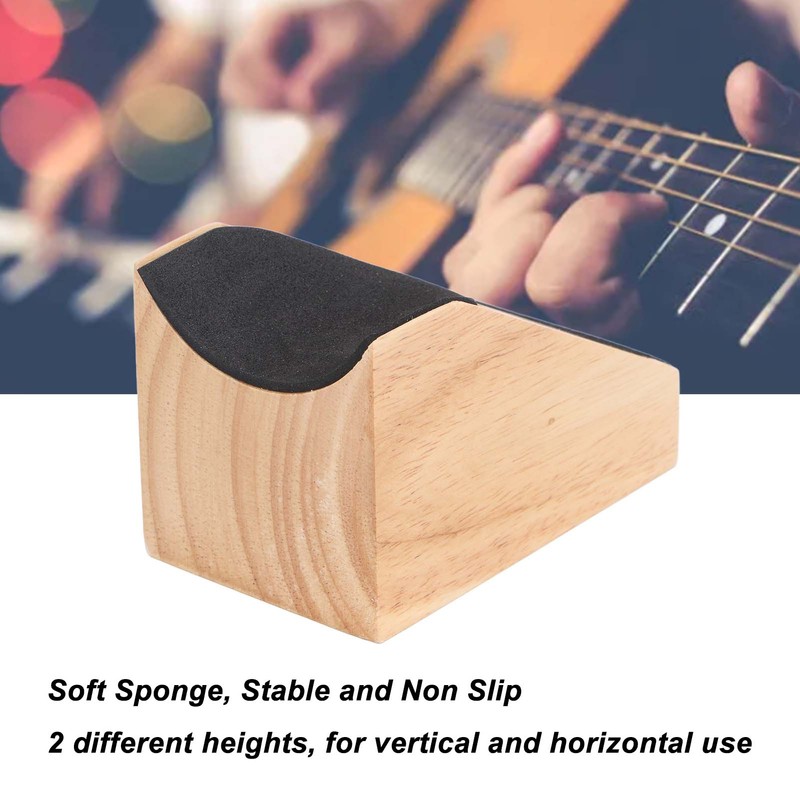 Wooden Guitar Neck Rest 2 Different Heights Non Slip Neck