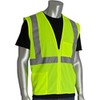 PIP 302-0702Z-LY/XL ANSI Class 2 Two Pocket Zipper Mesh Vest